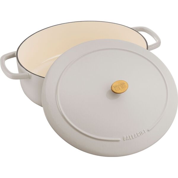 Ballarini Garnek żeliwny owalny Ballarini Bellamonte - Kość słoniowa, 7.5 ltr