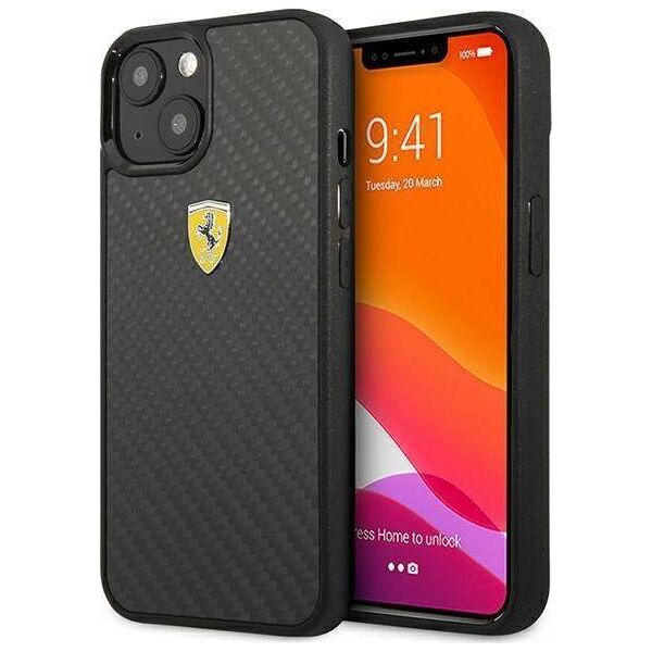 Ferrari Ferrari FEHCP13SFCABK iPhone 13 mini 5,4" czarny/black hardcase On Track Real Carbon