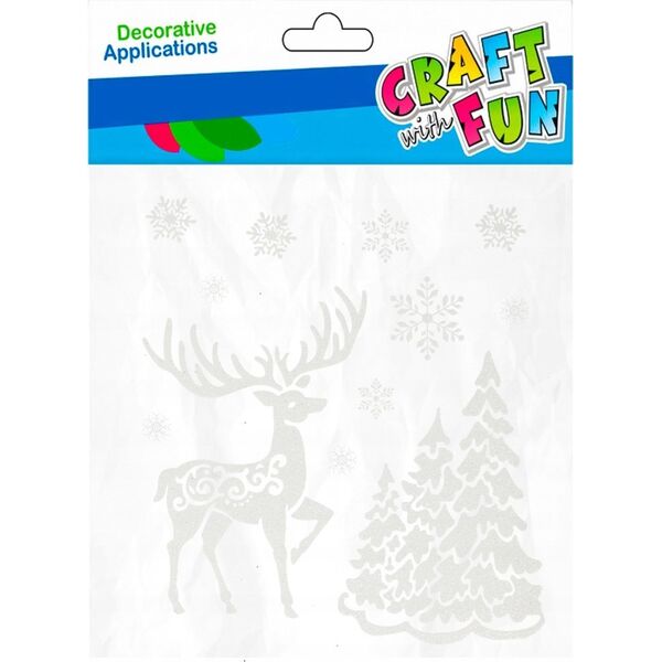 Craft with Fun OZDOBA BN NAKLEJKI NA SZYBE RENIFER CF 12/144