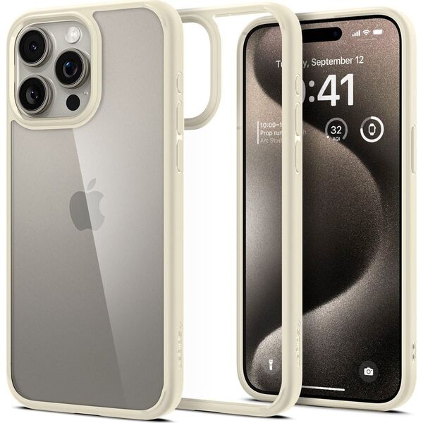 Spigen Ultra Hybrid, mute beige - iPhone 15 Pro Max