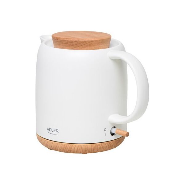 Adler Electric Kettle | AD 1304 | Electric | 1200 W | 1 L | Ceramic | 360 rotational base | White one size