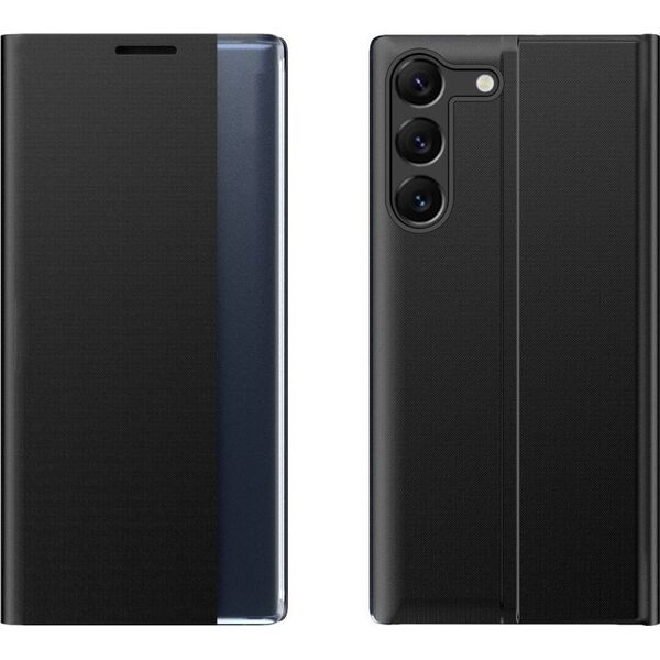 Θήκη Hurtel για Samsung S24+ με μαγνητικό πτερύγιο Νέα θήκη Sleep View μαύρη HURTEL 13320056 9145576284346