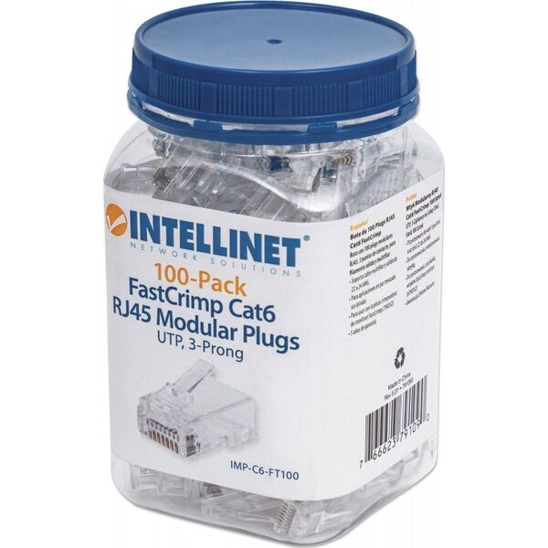 Intellinet Network Solutions Wtyk RJ45 Cat6 UTP przelotowy 100 szt