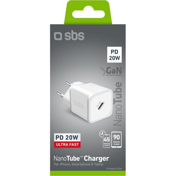 Ładowarka SBS Mobile SBS PD Reiselader 20W USB-C GaN weiß