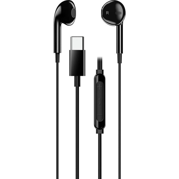 Genius HS-M365, słuchawki z mikrofonem, czarna, 2.0, douszne, USB Type-C