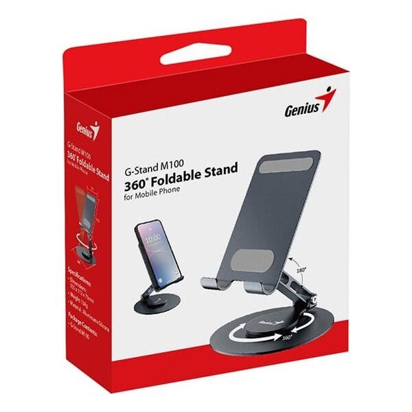 Stojak Genius G-Stand M100, czarny, aluminium / silikon