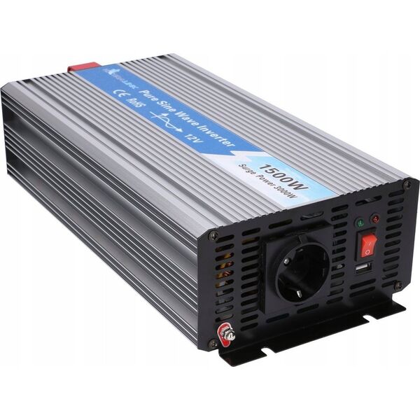 Extralink OPIP-1500W | Przetwornica napięcia | samochodowa 12V, 1500W czysty sinus