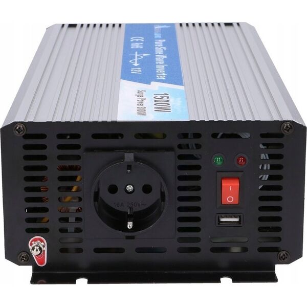 Extralink OPIP-1500W | Przetwornica napięcia | samochodowa 12V, 1500W czysty sinus