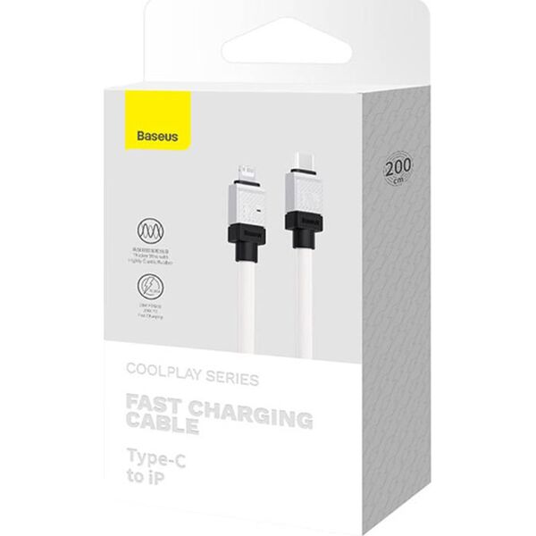Kabel USB Baseus USB-C - Lightning 2 m Biały (CAKW000102)