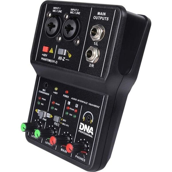 DNA DNA MIX 2 mikser 2-kanałowy phantom interfejs USB