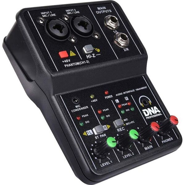 DNA DNA MIX 2 mikser 2-kanałowy phantom interfejs USB