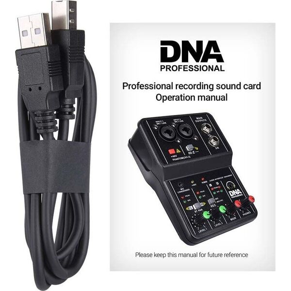 DNA DNA MIX 2 mikser 2-kanałowy phantom interfejs USB