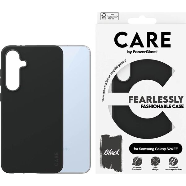 PanzerGlass CARE Fashionable Case Black Samsung Galaxy S24 FE