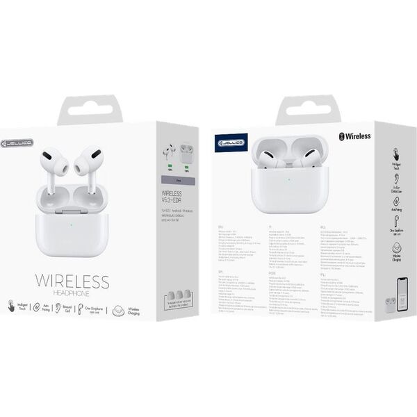 Słuchawki Jellico JELLICO słuchawki bezprzewodowe AirBlue Pro 2 Biały standard