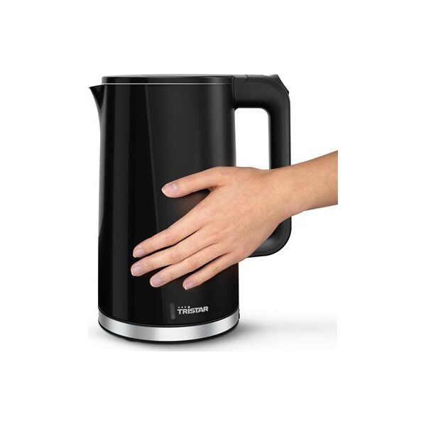 Tristar Double Walled Kettle | WK-3407 | Electric | 2200 W | 1.7 L | Plastic | 360° rotational base | Black