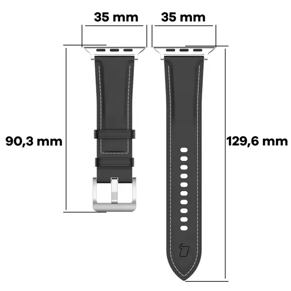 Bizon Strap Watch Casual Apple Watch 44/45/46/49mm black