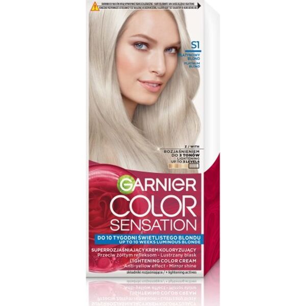 Garnier GARNIER Color Sensation Krem koloryzujący nr S1 - Platynowy Blond 1op.