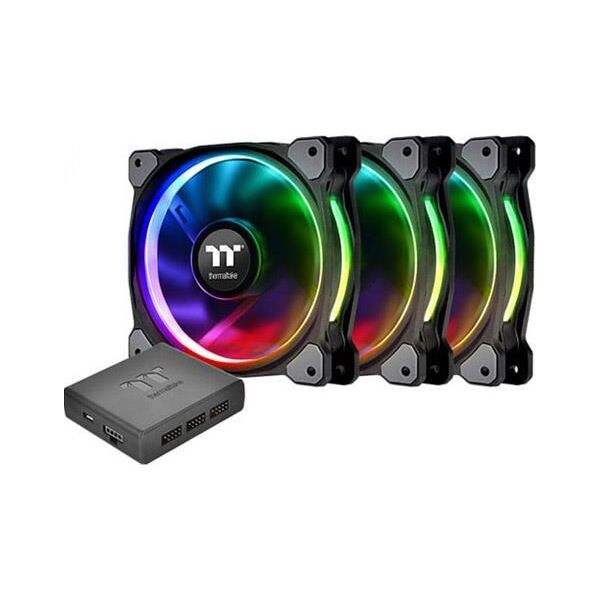 Wentylator Thermaltake Riing Plus 12 RGB 3-pack + Hub + 3 paski LED (CL-F076-PL12SW-A)