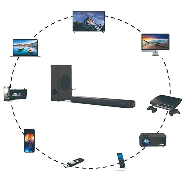 Mozos Mozos Stojak podłogowy Vesa 32'' - 70'' + Soundbar THEATER