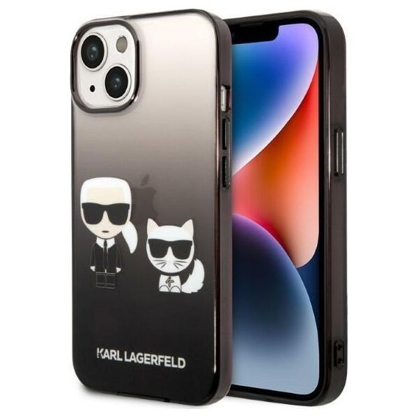 Karl Lagerfeld Etui Karl Lagerfeld do iPhone 14 6,1" hardcase czarny/black Gradient Ikonik Karl & Choupette