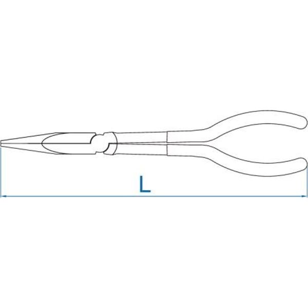 King Tony SZCZYPCE UNIWERSALNE EKSTRA DŁUGIE WĄSKIE PROSTE, 280mm King Tony