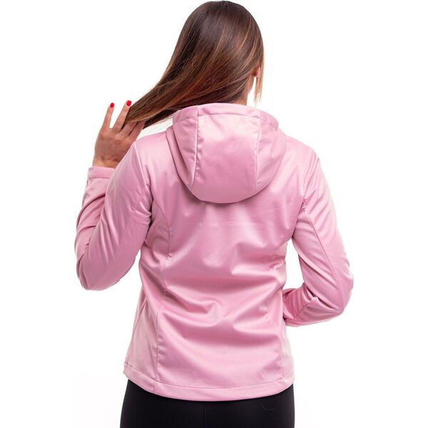 4f Kurtka przejściowa softshell z kapturem damska 4F F215 różowa 4FWSS24TSOFF215 56S M
