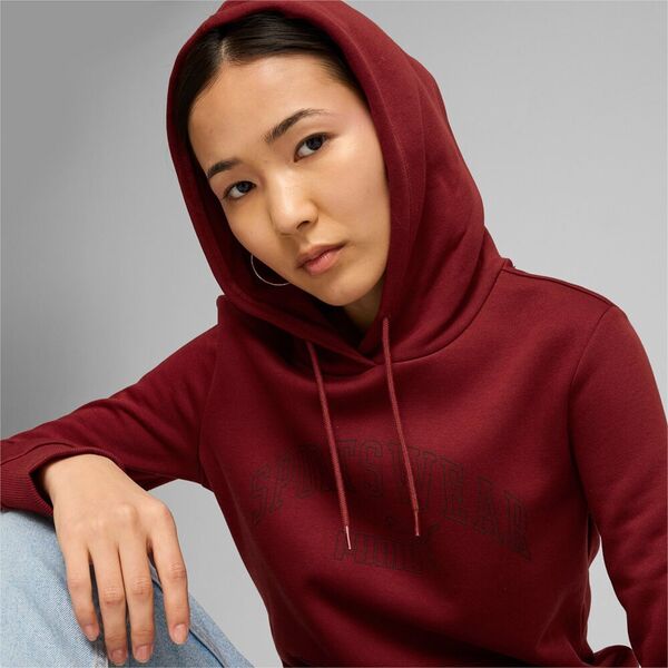 Puma Bluza damska Puma Ess  Logo LAB Hoodie FL bordowa 682987 13 M