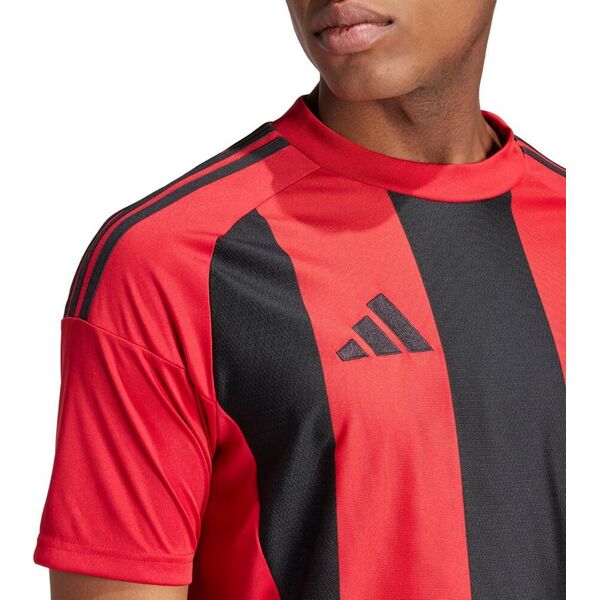 Adidas Koszulka męska adidas Striped 24 Jersey czerwono-czarna IW4556 2XL