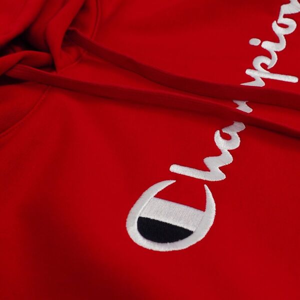 Champion Bluza męska Champion Hooded czerwona 220253 RS054 S