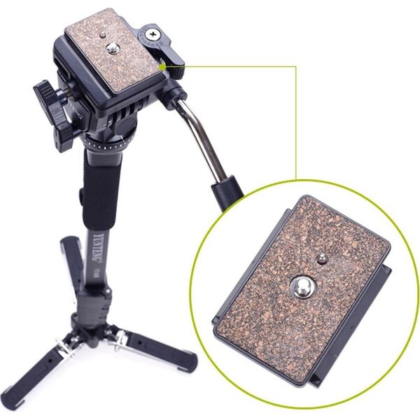 YUNTENG Monopod 2w1 Z Nóżkami I Głowicą Olejową / Video / Gopro Hero 7