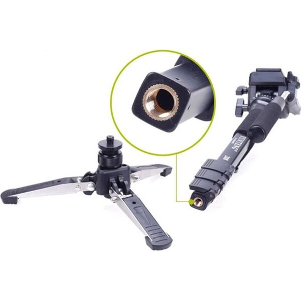 YUNTENG Monopod 2w1 Z Nóżkami I Głowicą Olejową / Video / Gopro Hero 7