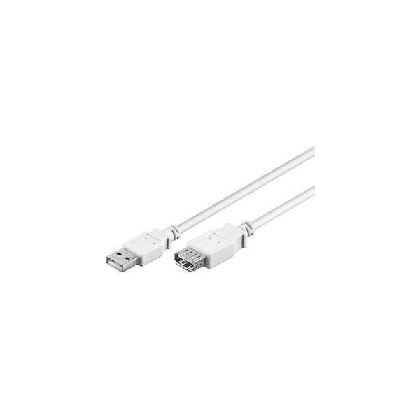 Kabel USB Goobay USB-A - USB-A 3 m Biały (50961)