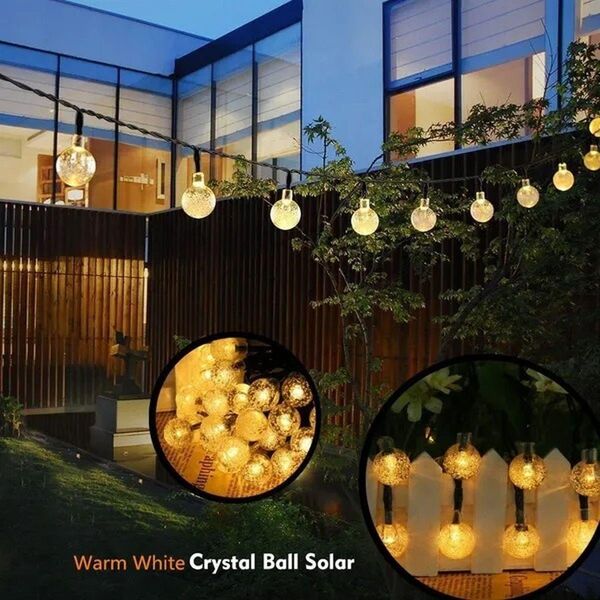 Saska Garden LAMPA SOLARNA OGRODOWA GIRLANDA ŁAŃCUCH SOLARNY 6M 40LED