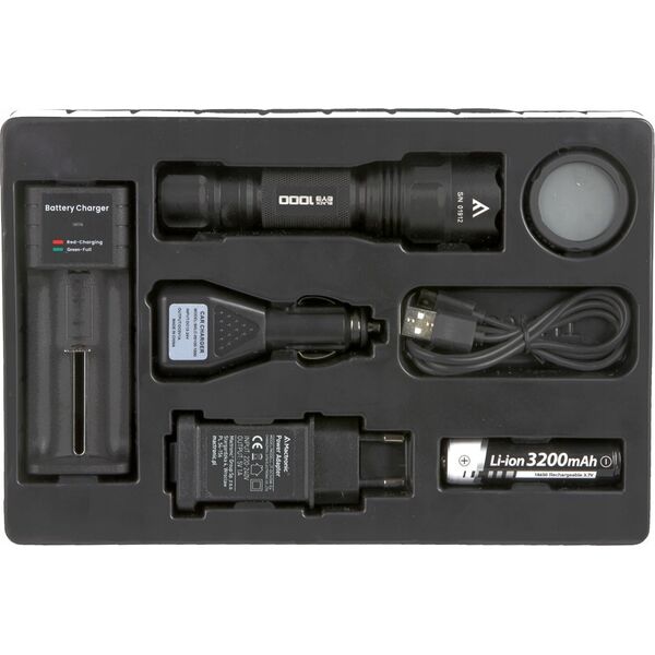 Latarka MacTronic Mactronic 1000lm įkraunamas žibintuvėlis Black Eye 1000 THH0049