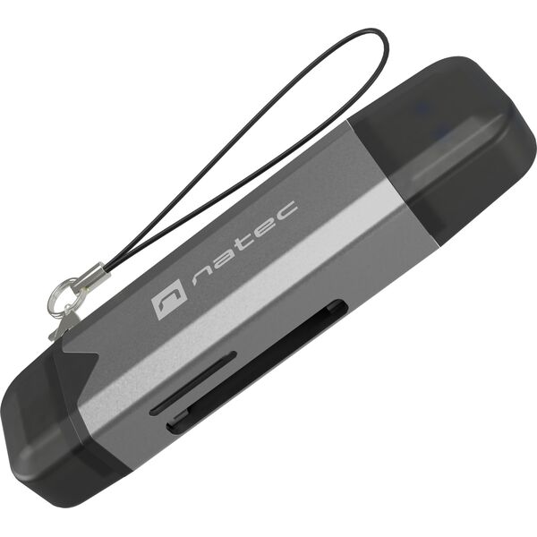 Czytnik Natec SCARAB 3 USB-A + USB-C SD/MICRO SD USB 3.1 GEN 1 SZARY (NCZ-2262)