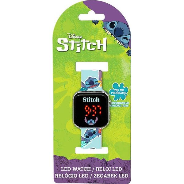 Zegarek LED z kalendarzem Stitch LAS4039 Kids Euroswan