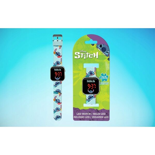 Zegarek LED z kalendarzem Stitch LAS4039 Kids Euroswan