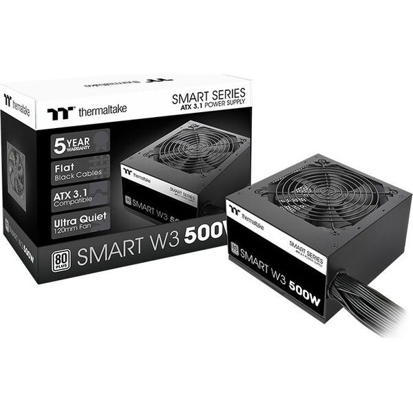 Zasilacz serwerowy Thermaltake Netzteil Thermaltake Smart  W3   500W ATX3.1  80+      Black retail