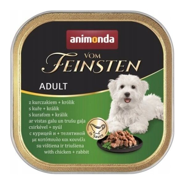 ANIMONDA PIES 150g V.FEIN ADULT KURCZAK   + KRÓLIK W SOSIE  /22