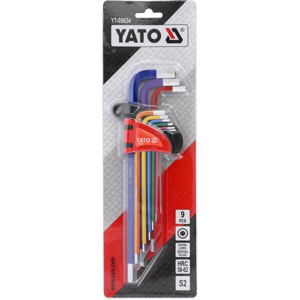 YT. Allen keys 9pcs 1.5-10mm