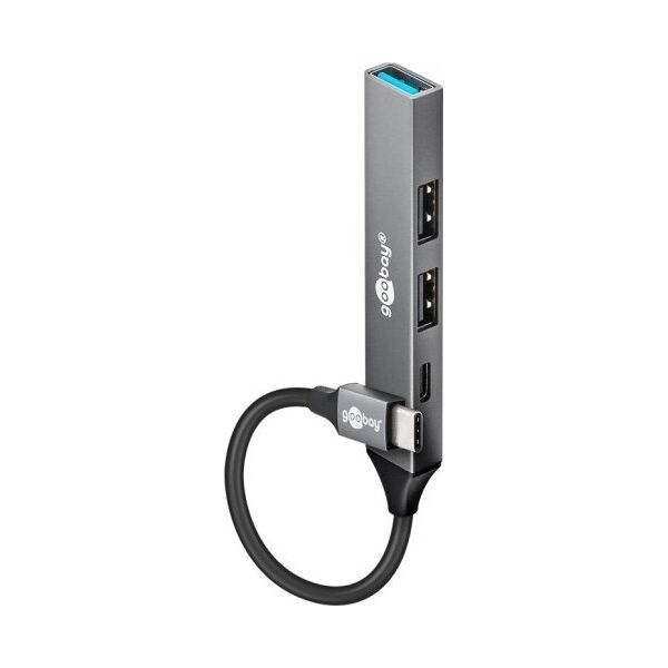 Slim 4-portowy koncentrator USB, USB-C™ na USB-C™/USB-A, USB 3.2