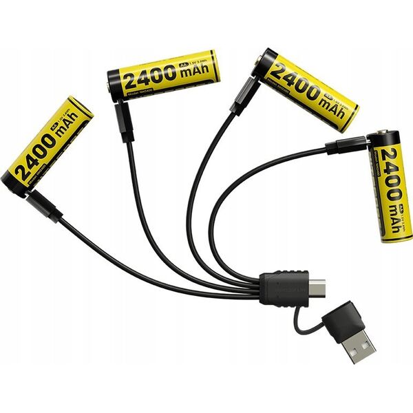 BATTERY RECH. LI-ION AA 1.5V/4PACK NH2400 NITECORE
