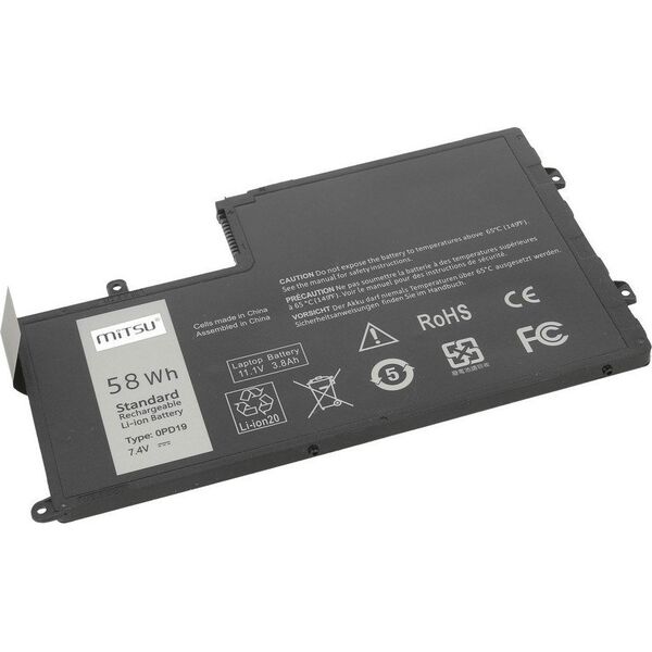 Bateria Mitsu Bateria do Dell Inspiron 15 (5542), 14 (5445) 7600 mAh (58 Wh) 7.4 - 7.6 Volt