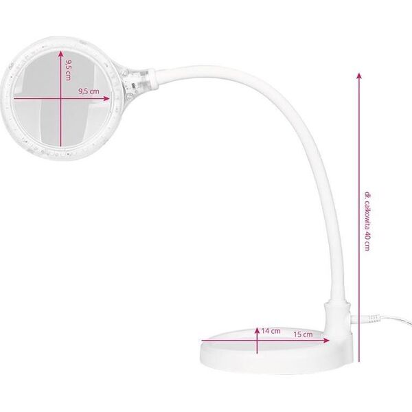 Activeshop LAMPA LUPA ELEGANTE 2014-2R 30 LED SMD 5D Z PODSTAWKĄ I KLIPSEM NA BIURKO
