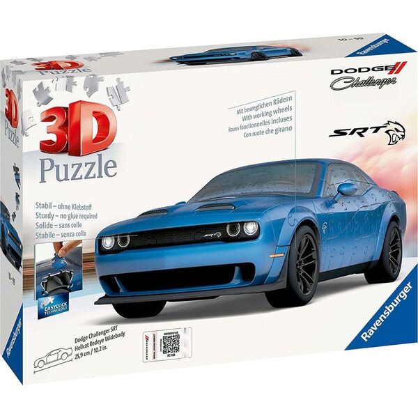 Ravensburger Puzzle 3D pojazd Dodge Challenger SRT 163 elementy