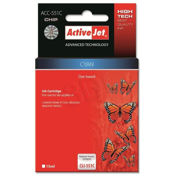 Tusz Activejet tusz ACC-551C / CLI-551C (cyan)
