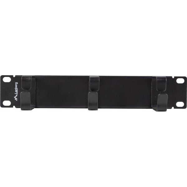 Lanberg ORGANIZER KABLI 10" 1U Z 3 METALOWYMI UCHWYTAMI TYP B CZARNY LANBERG