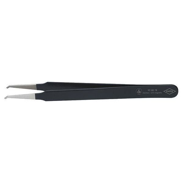 Knipex Pinceta ESD wygięta 120 mm, kolor czarny