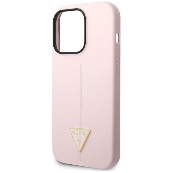 Guess Etui Guess GUHCP14LSLTGU Apple iPhone 14 Pro fioletowy/purple hardcase Silicone Triangle