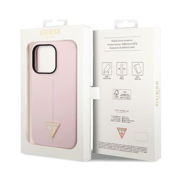 Guess Etui Guess GUHCP14LSLTGU Apple iPhone 14 Pro fioletowy/purple hardcase Silicone Triangle